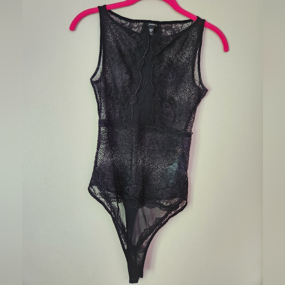 Guess Black Lace Bodysuit